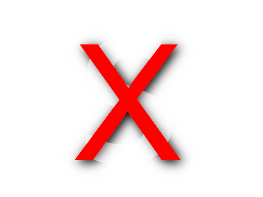 No money symbol with a red X over it